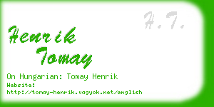 henrik tomay business card